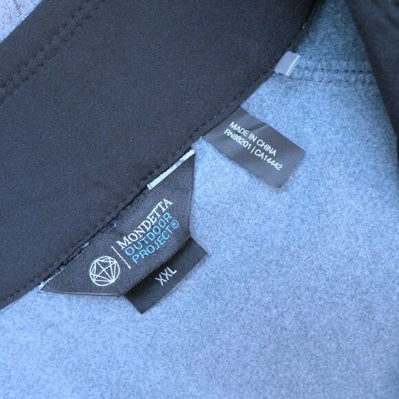 Mondetta XXL Slate Blue Pullover Mens Fleece Jacket 1/4 Zip Activewear Shacket - Picture 5 of 7